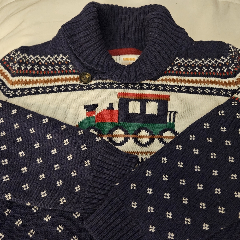 Gymboree Boys Train Sweater